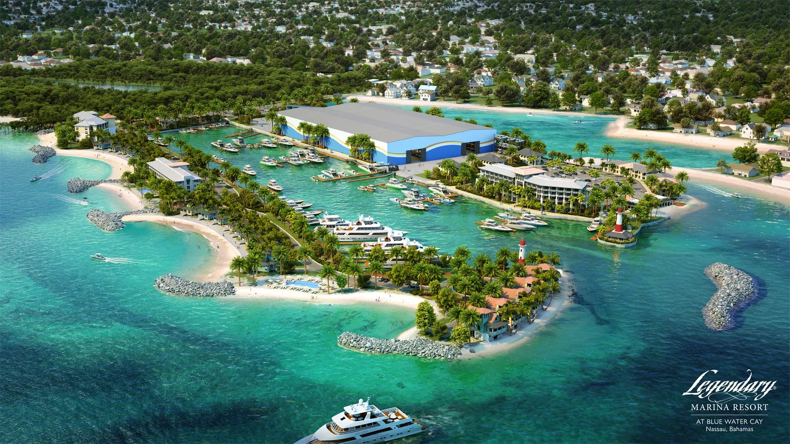 Legendary Blue Water Cay Marina in Nassau, Bahamas 