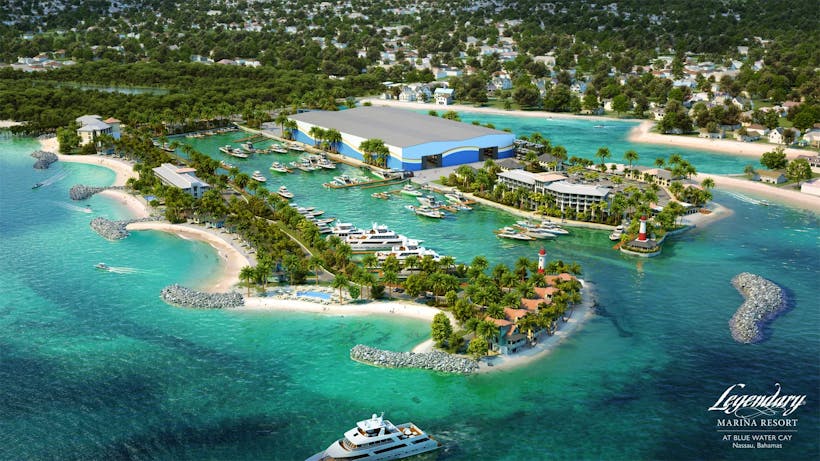Legendary Blue Water Cay marina rendering