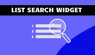 List Search Widget