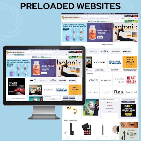what you get with preloaded websites