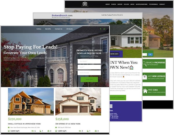 real estate marketing pages