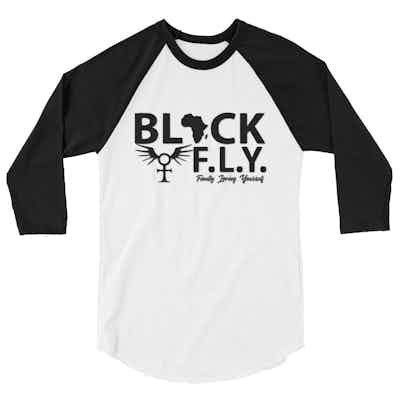 BLACK F.L.Y. Baseball T-Shirt