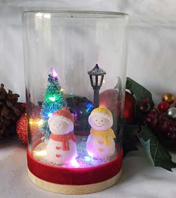 Christmas Light-up Decorative Glass Ornament