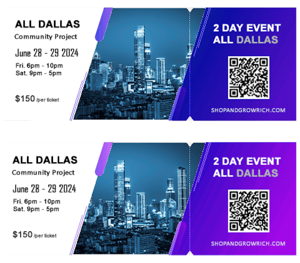 2 Event Tickets<br>(Includes 2 Guest Passes)