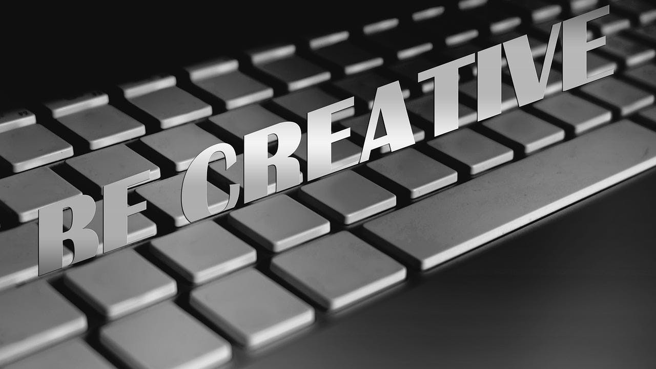 Image Of Keyboard Keys With The Words 'Be Creative'