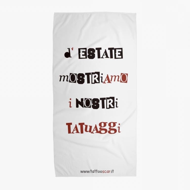 BEACH TOWEL AMO I TATUAGGI