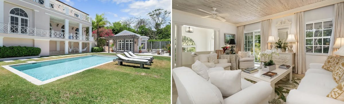 Beautiful Lyford Cay waterfront home with private dock and ocean access Nassau Bahamas real estate