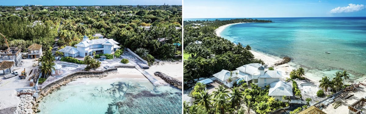 Luxury Lyford Cay estate showcasing premium architecture and oceanfront location in Nassau Bahamas