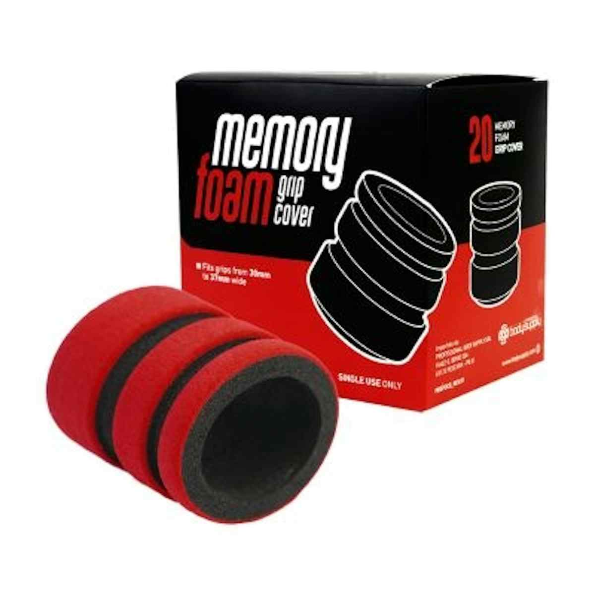 BodySupply Memory Foam Grip Covers - Red/Black - 20pcs 