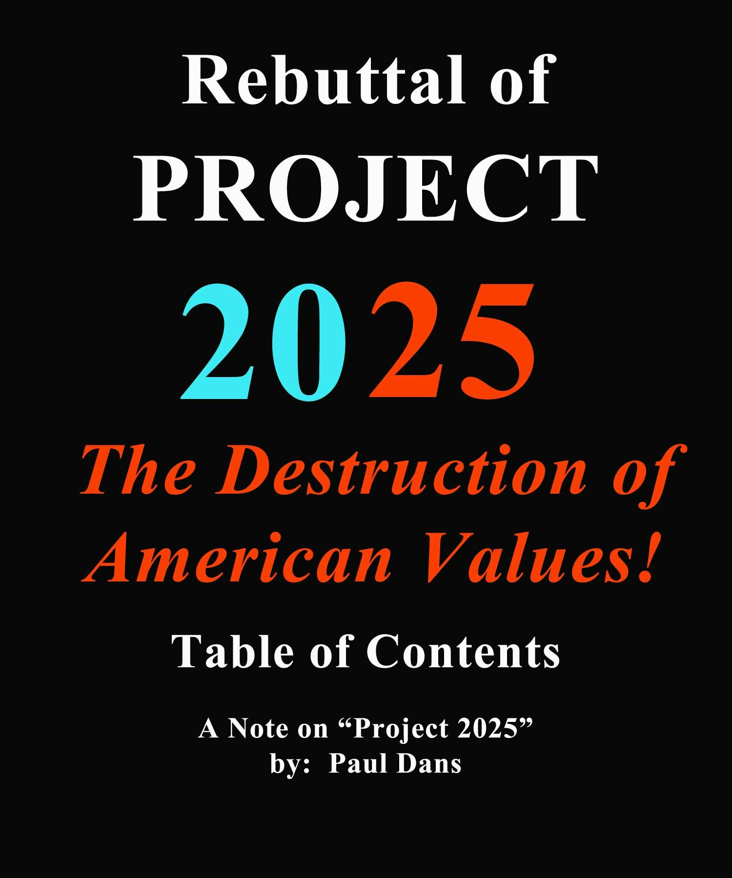 A Note on Project 2025