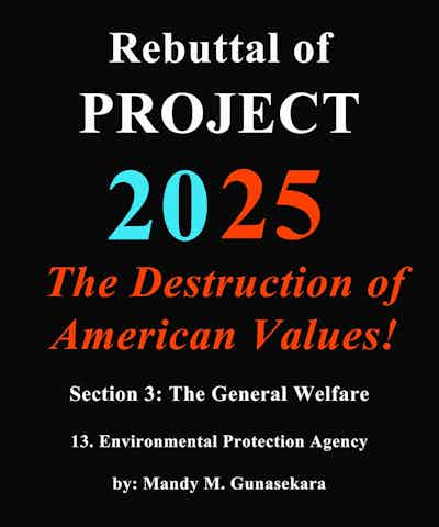 Rebuttal to Environmental Protection Agency<br> by: Mandy M. Gunasakara