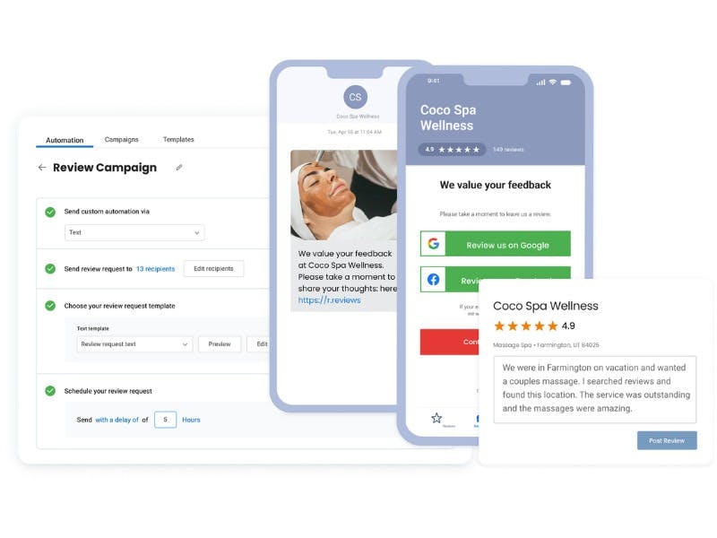 Text Campaigns: Request reviews and referrals