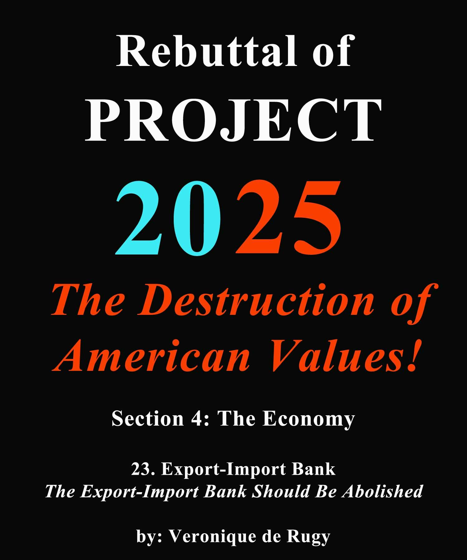 Export-Import Bank Should Be Abolished
