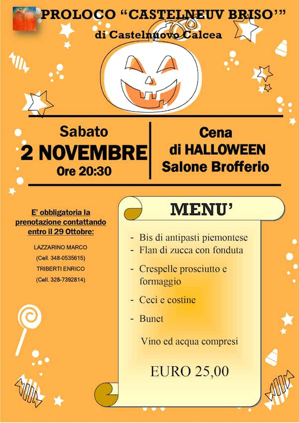 Cena di Halloween 2024 - Castelnuovo Calcea