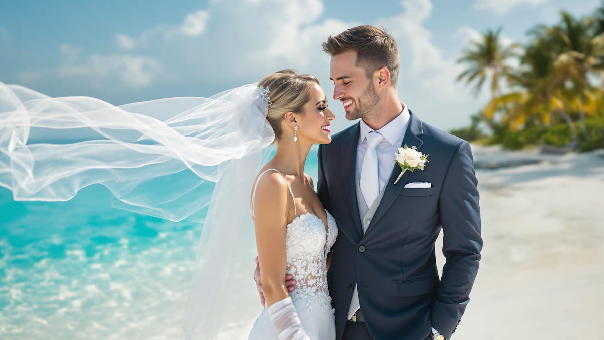 beach wedding in the Bahamas