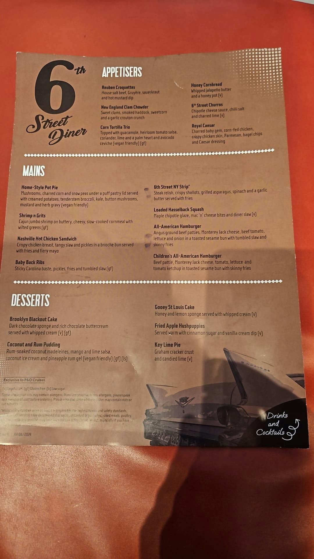 6th Street Diner Menu