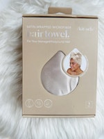 Satin-Wrapped Microfiber Hair Towel
