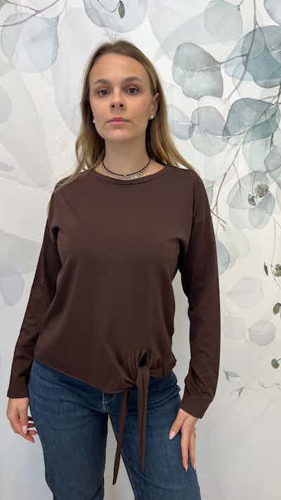 MAGLIA GIROCOLLO CON LACCIO A NODO IN VITA