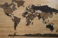 Wooden World Map