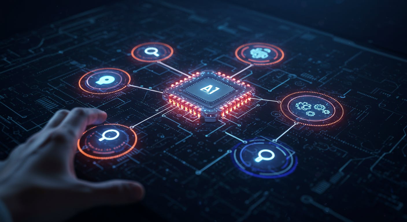 AI-powered SEO dashboard analyzing keywords, search intent, and ranking signals to optimize content visibility and performance.