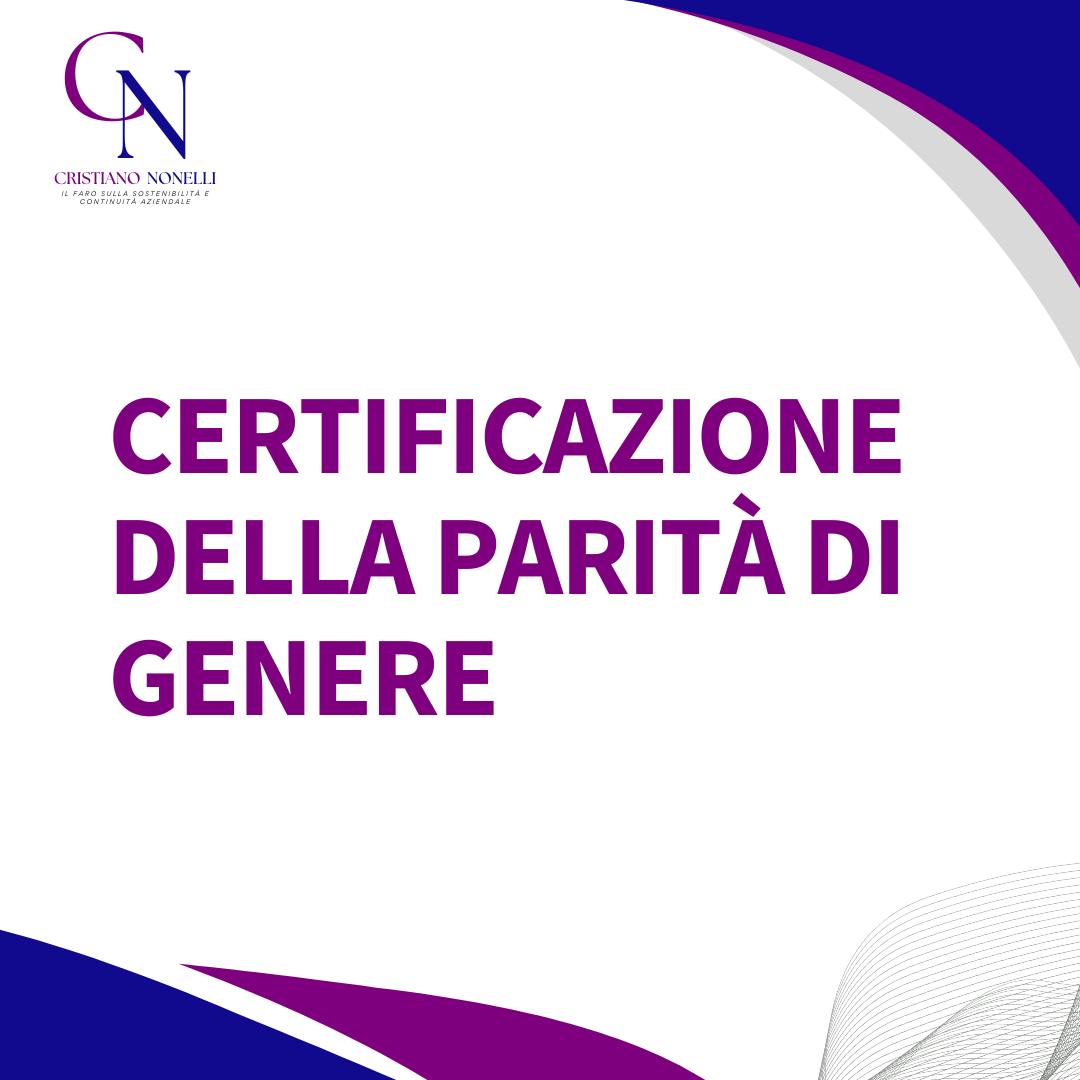 Certificazione della parità di genere