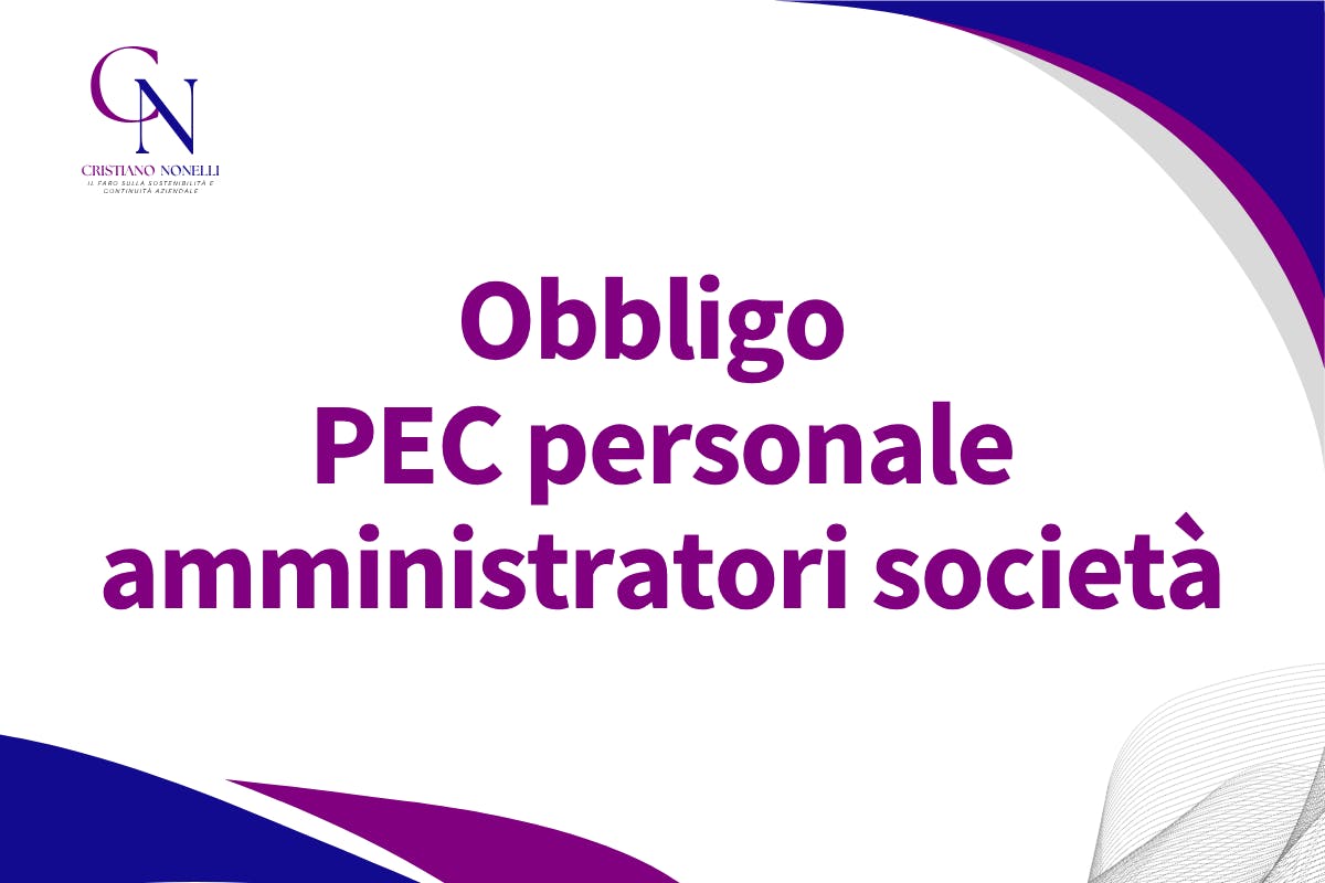 Obbligo della PEC per gli amministratori di società 