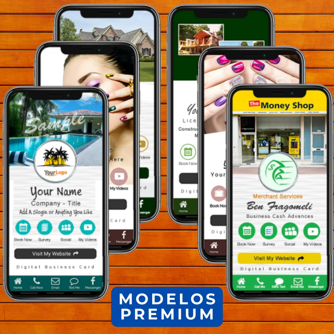 Modelos de cartões de visita digitais premium