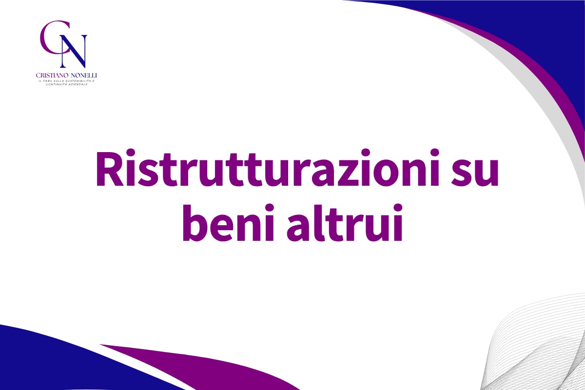  Ristrutturazioni su beni altrui