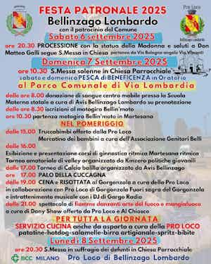 Domenica 7 settembre Bellinzago Lombardo MI.
